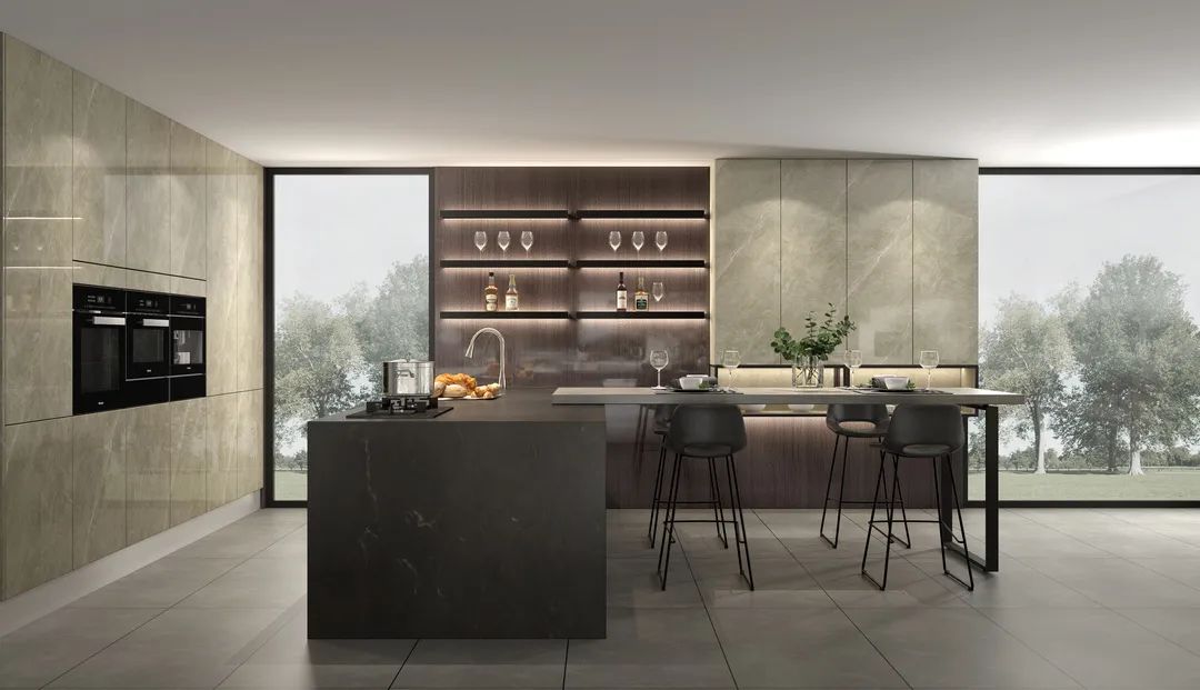 Grey Kitchen Style with Wood Cabinets Grey Kitchen Style with Wood Cabinets