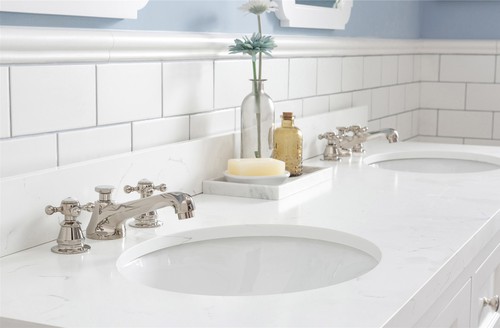 Double Sink White Quartz Bathroom Vanity Countertops Double Sink White Quartz Bathroom Vanity Countertops