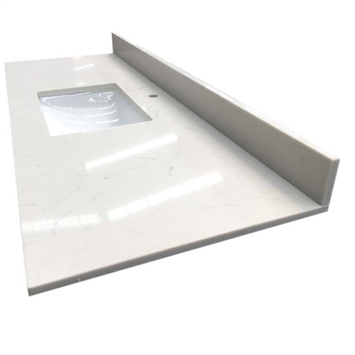 White Quartz Bathroom Countertops