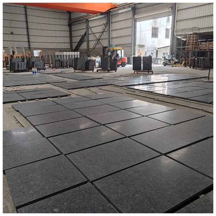 Angola Black Flamed Granite Tiles
