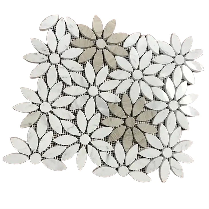 Квіткова мармурова мозаїчна плитка