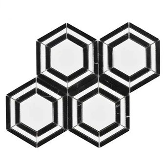 Мозаїчна плитка Thassos Nero Marquina Hexagon