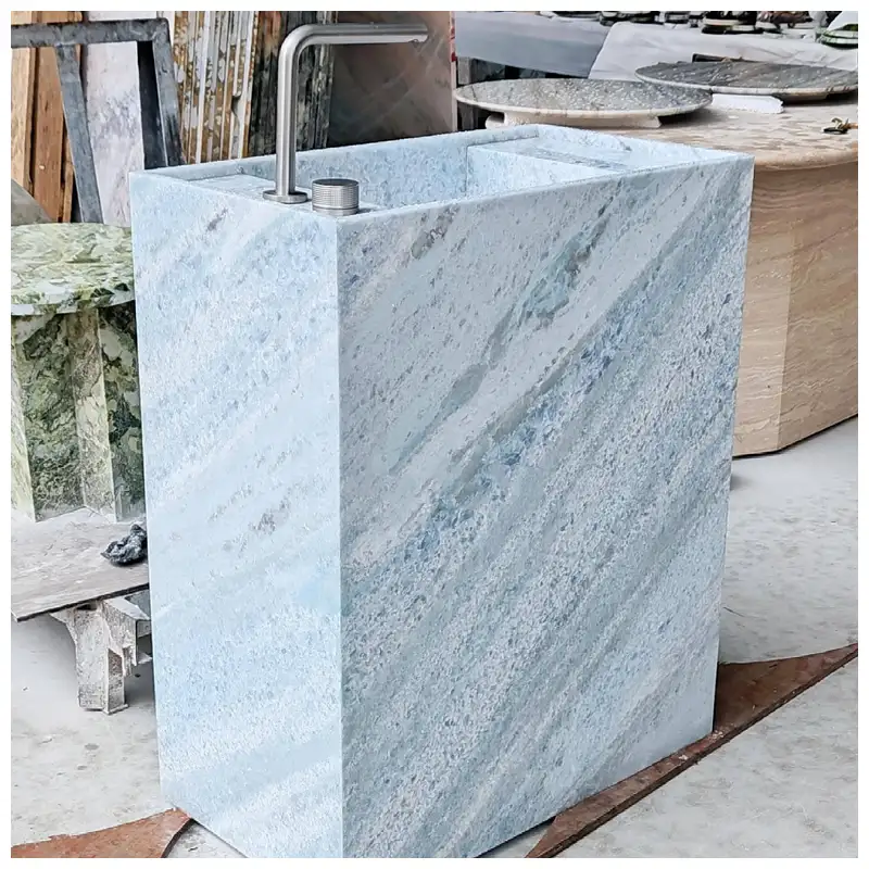 Blue Crystal Marble Sinks