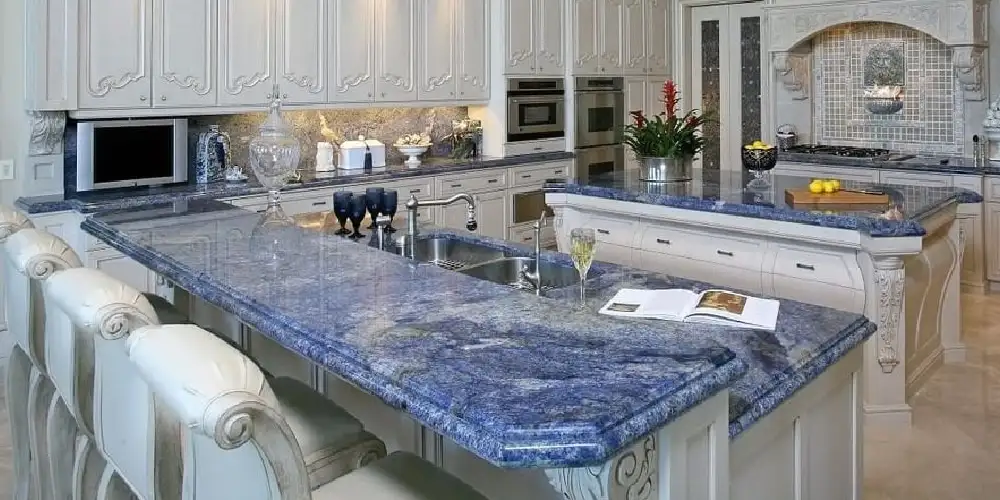 Blue Bahia Granite Kitchen Countertops in Villas Blue Bahia Granite Kitchen Countertops in Villas