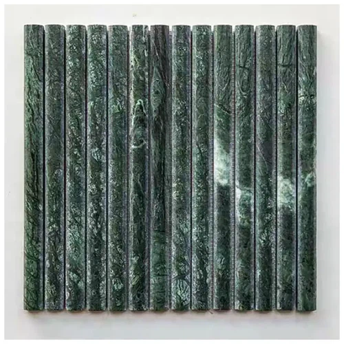 Dark Green Marble Fluted Mosaic Tiles Dark Green Marble Fluted Mosaic Tiles